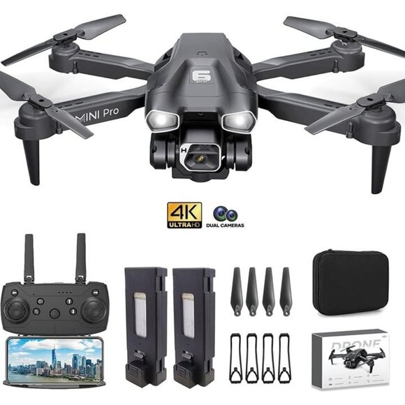 Drone with Camera for Adults Kids, Dual 4K HD Mini FPV RC Quadcopter - Picture 1 of 5